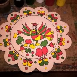 Пермогорская роспись: рисуем птицу Сирин