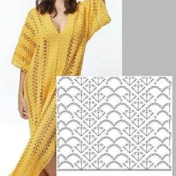 ​Ажурные узоры для вязания пляжных туник и накидок