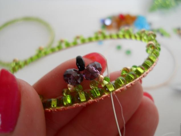 Ажурный браслет "Бабочки": часть 3