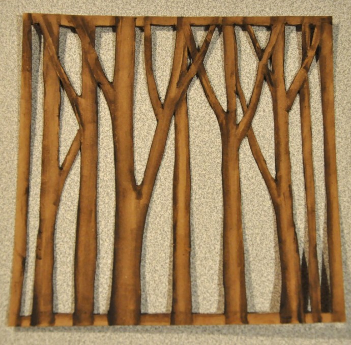 Декор шкатулки с двойной крышкой "Золотой волшебный лес": часть 1