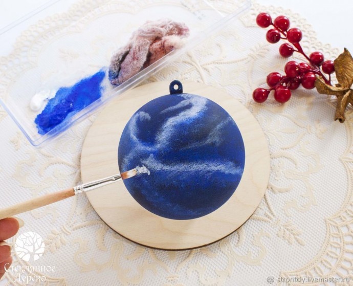 ​Декорируем елочный шар "Созвездие Тельца (Быка)": мастер-класс, часть 1