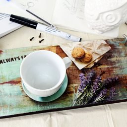 ​Изготовление подноса "Веточка лаванды": мастер-класс