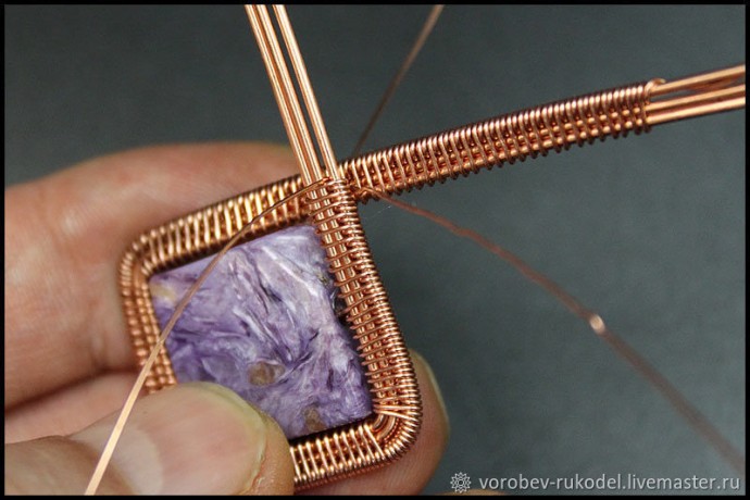 Кулон из проволоки и камня в технике Wire Wrap: часть 1