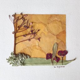 Квадратные пейзажи в технике флористической живописи