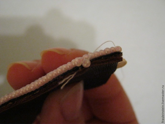 ​Вышиваем колье "Розовое утро": часть 2