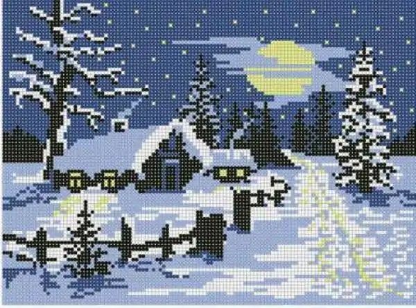 Вышиваем зимние пейзажи: часть 5
