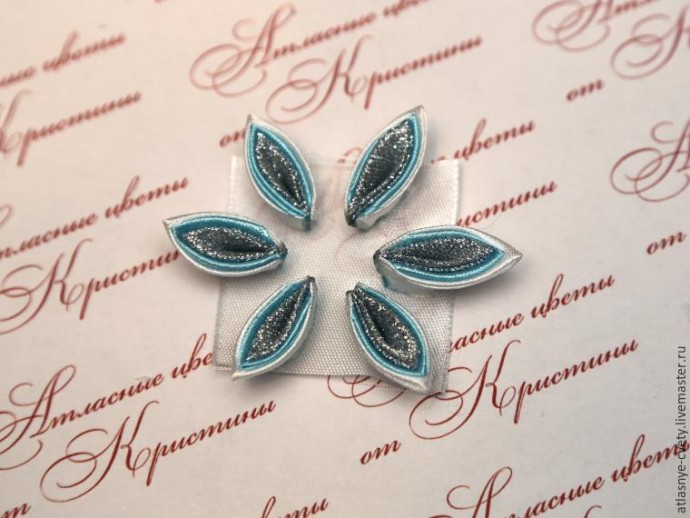 Делаем снежинку из атласной ленты в технике канзаши: часть 2