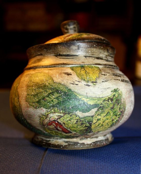 ​Искусственное состаривание "Горшочек для хранения": часть 3