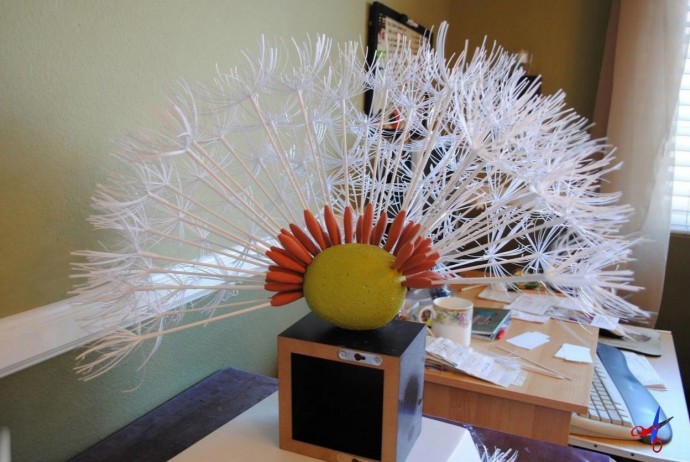 Интересный способ создания одуванчика