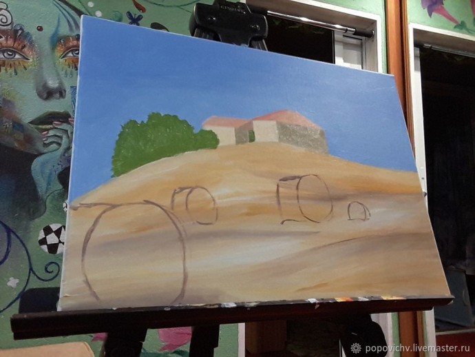 ​Рисуем итальянский пейзаж акрилом