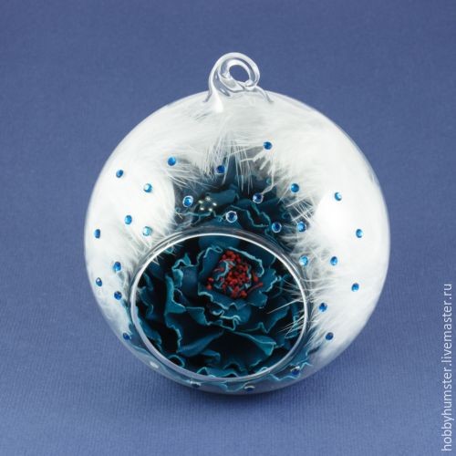 ​Создаем цветок из кожи в шарике: часть 3