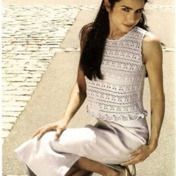 Ажурная маечка крючком