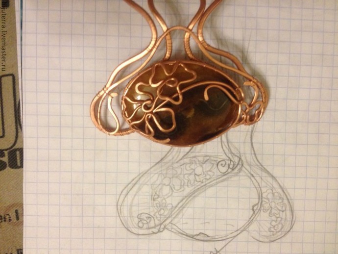 ​Изготавливаем украшение для волос: медный гребень с симбирцитом, часть 2