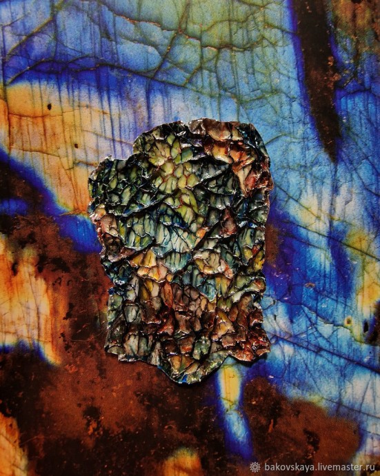 Создание подложки "Вдохновение лабрадоритом" для стеклянного кабошона: часть 2