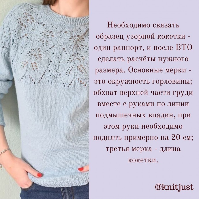 Джемпер с круглой кокеткой Джемпер с круглой кокеткой