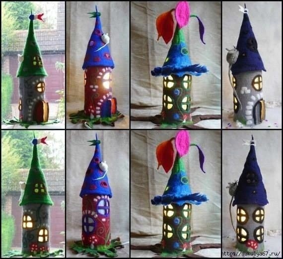 Светильники из фетра и шepсти