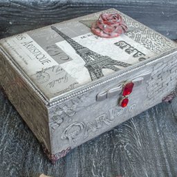 Декорируем шкатулку "Любовь к Парижу": часть 2