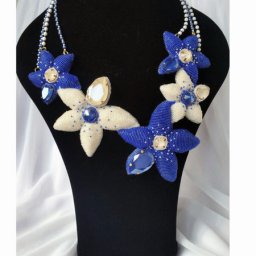 Создаем цветочное колье со Swarovski: часть 4