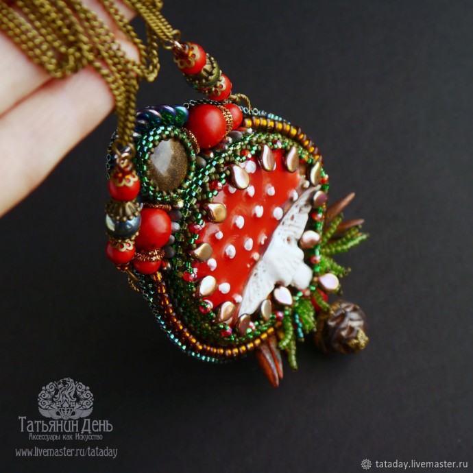 ​Создаем кулон "Мухоморчик": часть 4