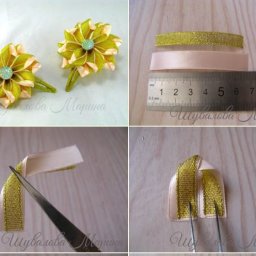 ​Цветы в технике канзаши