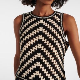 ​Двухцветный топ крючком