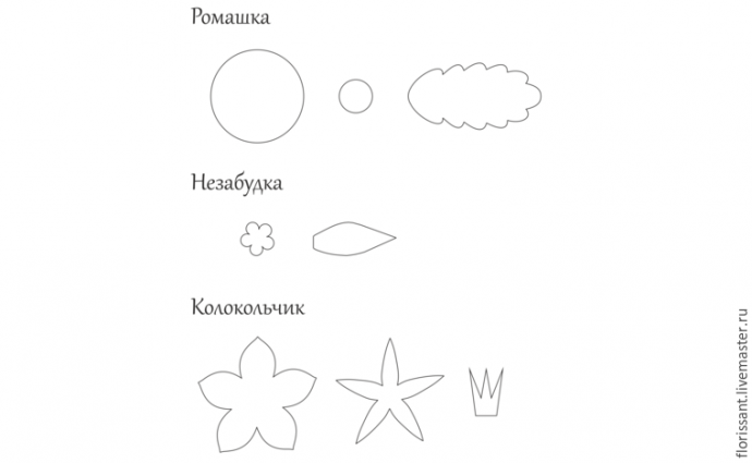 Создаем полевые цветы из фетра: часть 1