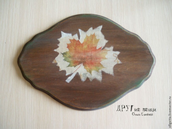 Декорирование панно "Счастливая осень": часть 3