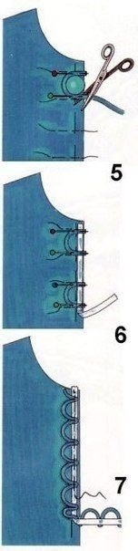 Застежка на воздушные петли