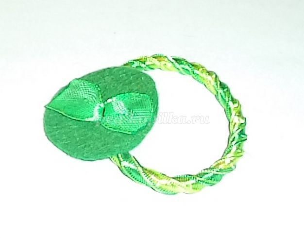 Резинка для волос канзаши "Астра": мастер-класс, часть 2