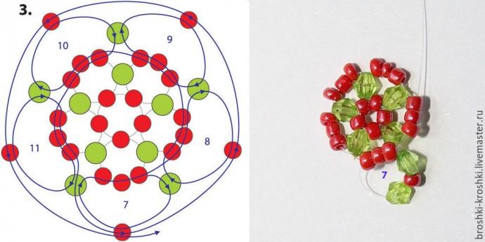 ​Плетём из бисера симпатичные новогодние сувениры: часть 1