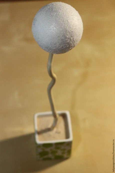 ​Создаем цветочный топиарий: часть 2