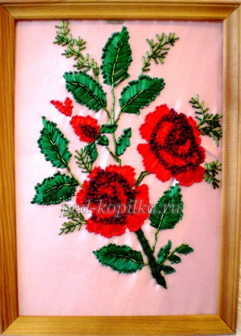 ​Вышивка лентами и стеклярусом: мастер-класс, часть 2