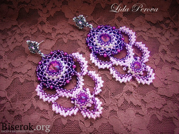 Серьги "Кружева"