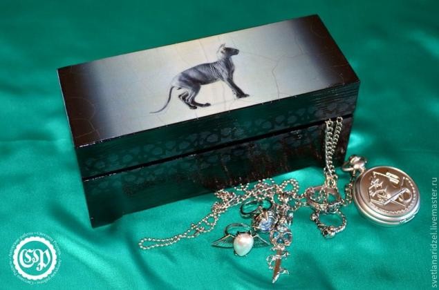 Шкатулка с кошкой: мастер-класс, часть 2