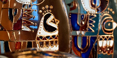 Славные курочки: имитация витража