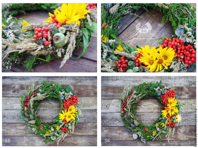 ​Создаем интерьерную композицию "Праздничный веночек": часть 2