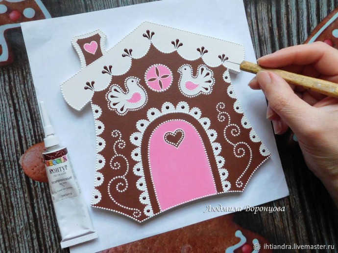 Создаём ключницу "Пряничный домик": часть 1