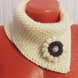 Манишка из прямоугольника спицами