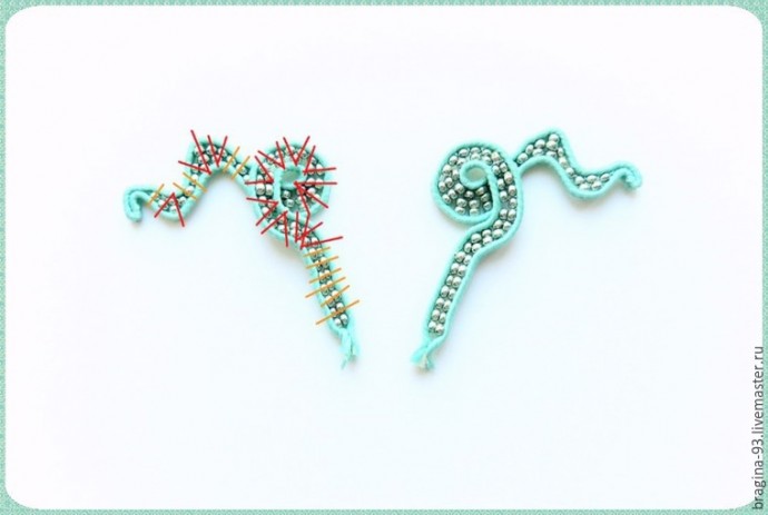 ​Создаем брошь в виде осьминога: часть 2