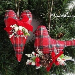 Текстильные птички для ёлочки