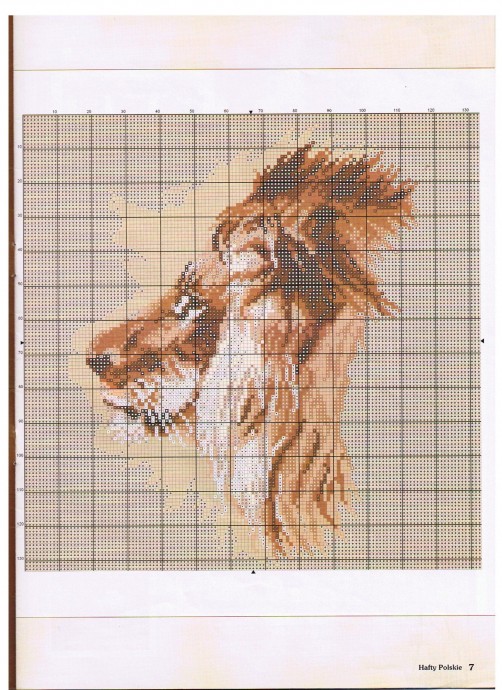 ​Вышиваем львов