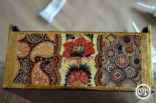 Коробка для чая превращается в восточную шкатулку: мастер-класс, часть 4