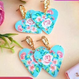 Делаем серьги-сердца из полимерной глины