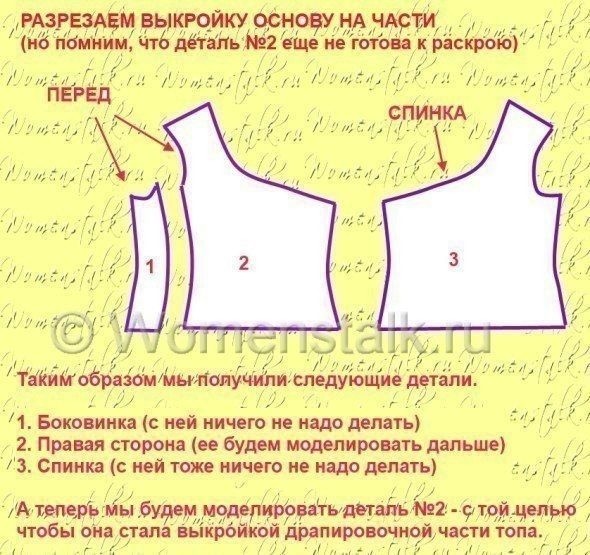 ​Шьем стильный асимметричный топ