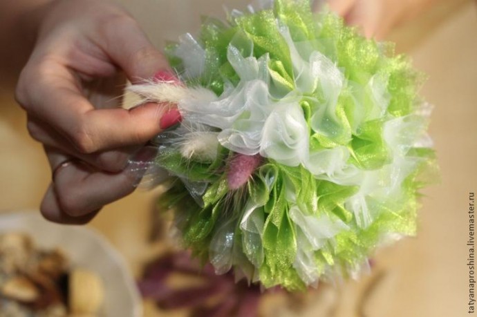 Создаем цветочный топиарий: часть 3