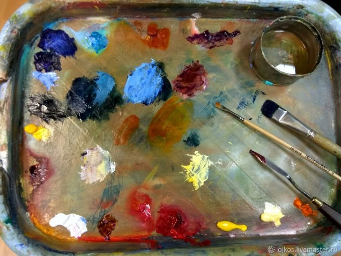 ​Картина маслом на холсте на тему сказочного мира гор и зимних грез: часть 1