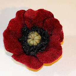 Мокрое валяние броши "Мак": мастер-класс, часть 4