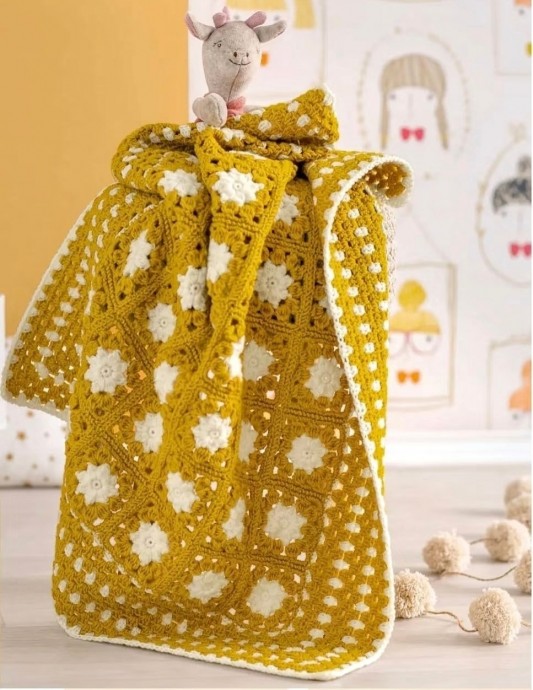 Плед из мотивов крючком