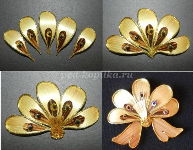 ​Цветочное панно из соломки своими руками: часть 2