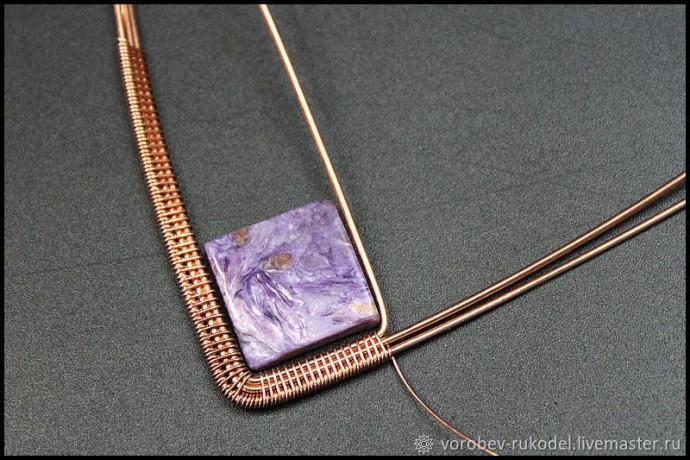 Кулон из проволоки и камня в технике Wire Wrap: часть 1